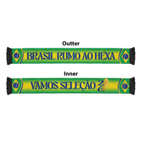 Brazil 2026 Football Soccer Scarf Vamos Selecao Brasil Rumo Ao Hexa