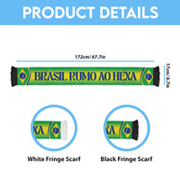 Brazil 2026 Football Soccer Scarf Vamos Selecao Brasil Rumo Ao Hexa