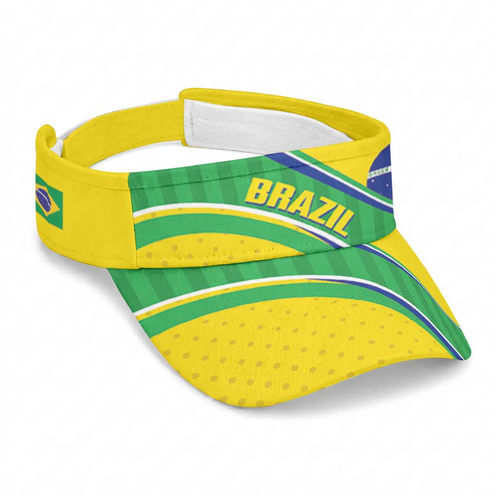 Brazil 2026 Football Sun Visor Cap Vamos Selecao