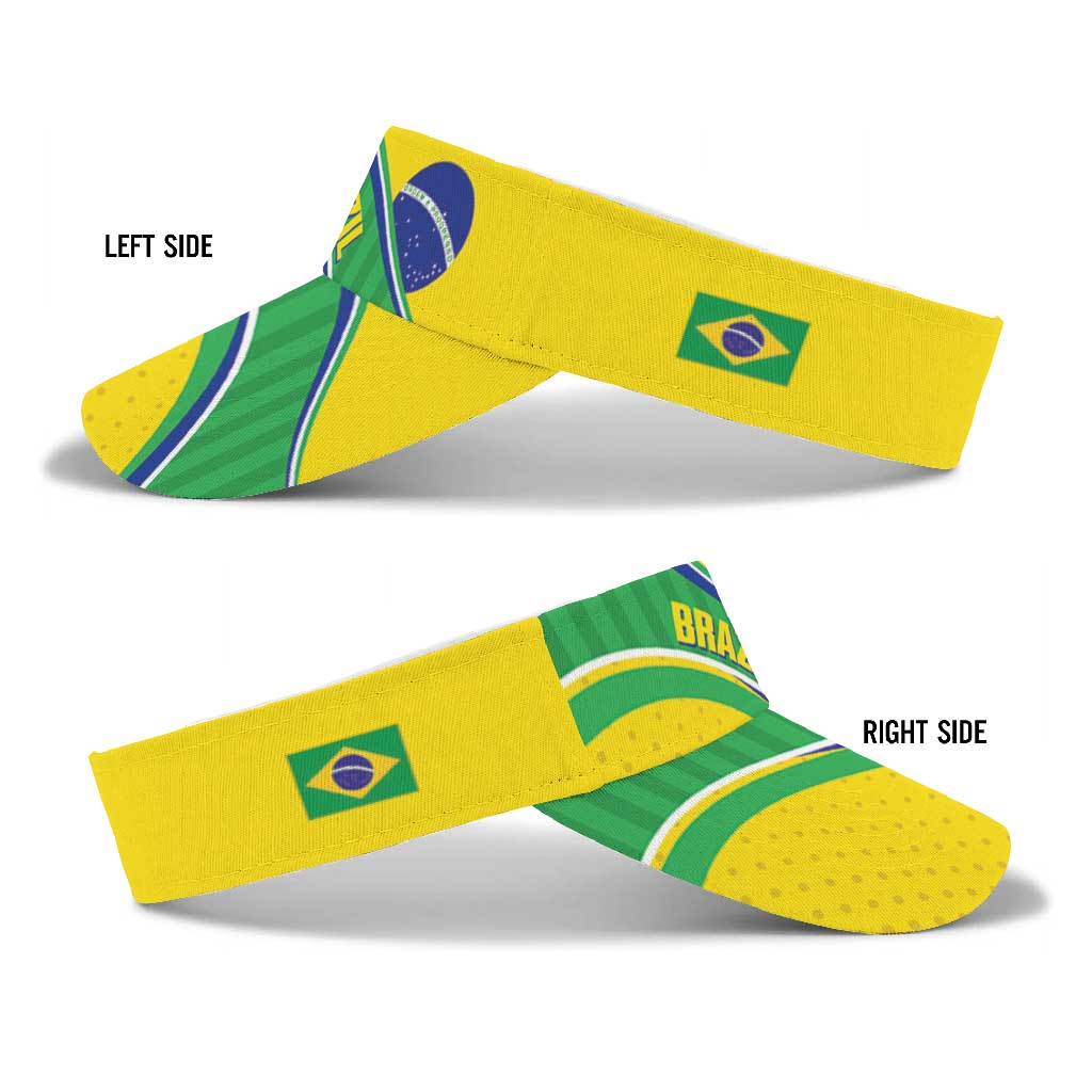 Brazil 2026 Football Sun Visor Cap Vamos Selecao