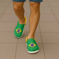 Brazil Clogs Shoes Heritage Palette Flag-Inspired - Wonder Print Shop