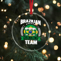Brazil Drinking Team Crystal Glass Ornament Funny Brazilian Flag Beer Party Gift