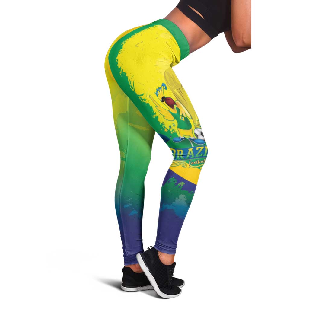 Brazil Football 2026 Leggings Come On Selecao Brasil Parrot Mascot