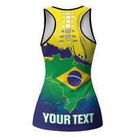Brazil Football 2026 Personalized Hollow Tank Top Come On Selecao Brasil Parrot Mascot