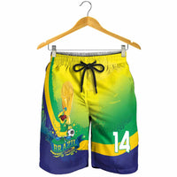 Brazil Football 2026 Personalized Shorts for Men Come On Selecao Brasil Parrot Mascot