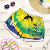 Brazil Football 2026 Personalized Shorts for Women Come On Selecao Brasil Parrot Mascot