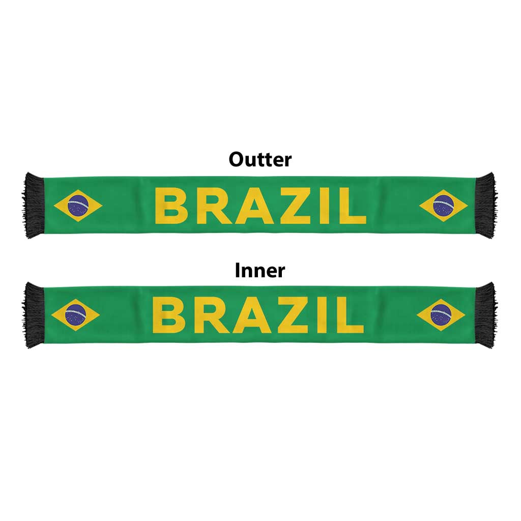 Brazil Football 2026 Soccer Scarf Flag Style