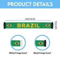 Brazil Football 2026 Soccer Scarf Flag Style