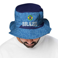 Brazil Football Bucket Hat Vamos Selecao - Blue