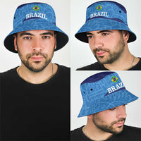 Brazil Football Bucket Hat Vamos Selecao - Blue
