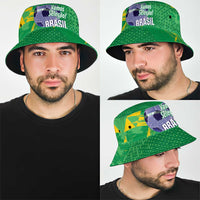 Brazil Football Bucket Hat Vamos Selecao Brushes Style