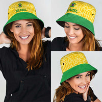 Brazil Football Bucket Hat Vamos Selecao - Yellow
