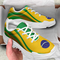 Brazil Football Chunky Sneakers Flag-Inspired Curve Style