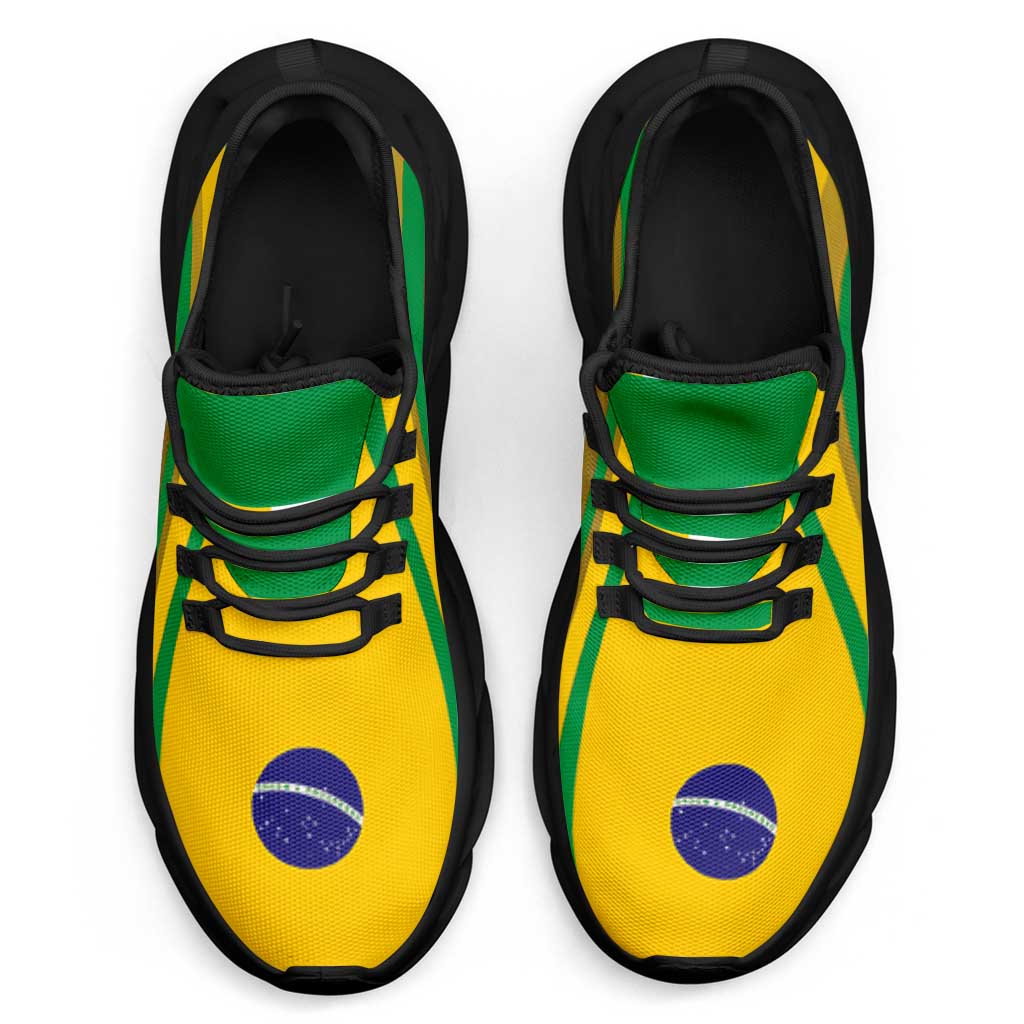 Brazil Football Clunky Sneakers Flag-Inspired Curve Style