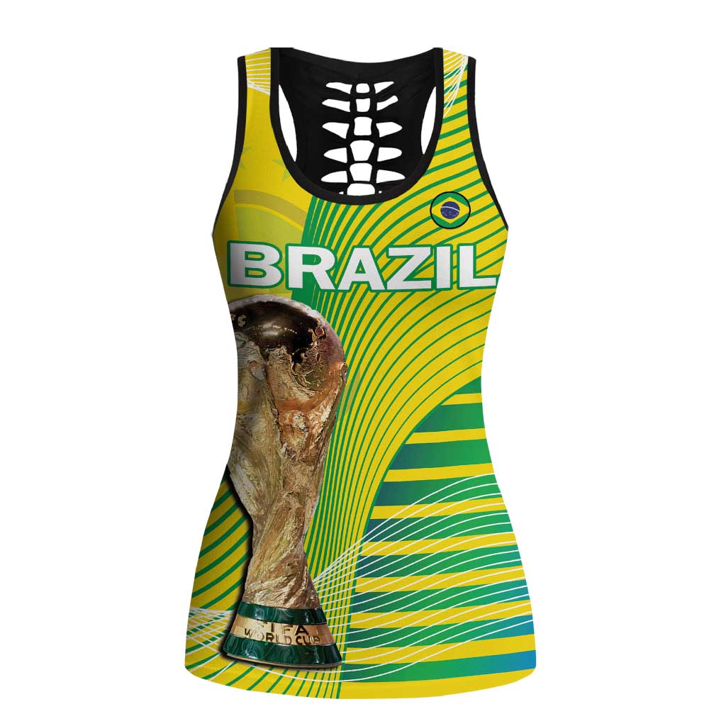 Brazil Football Custom Hollow Tank Top 2026 Canarinha Go Champions