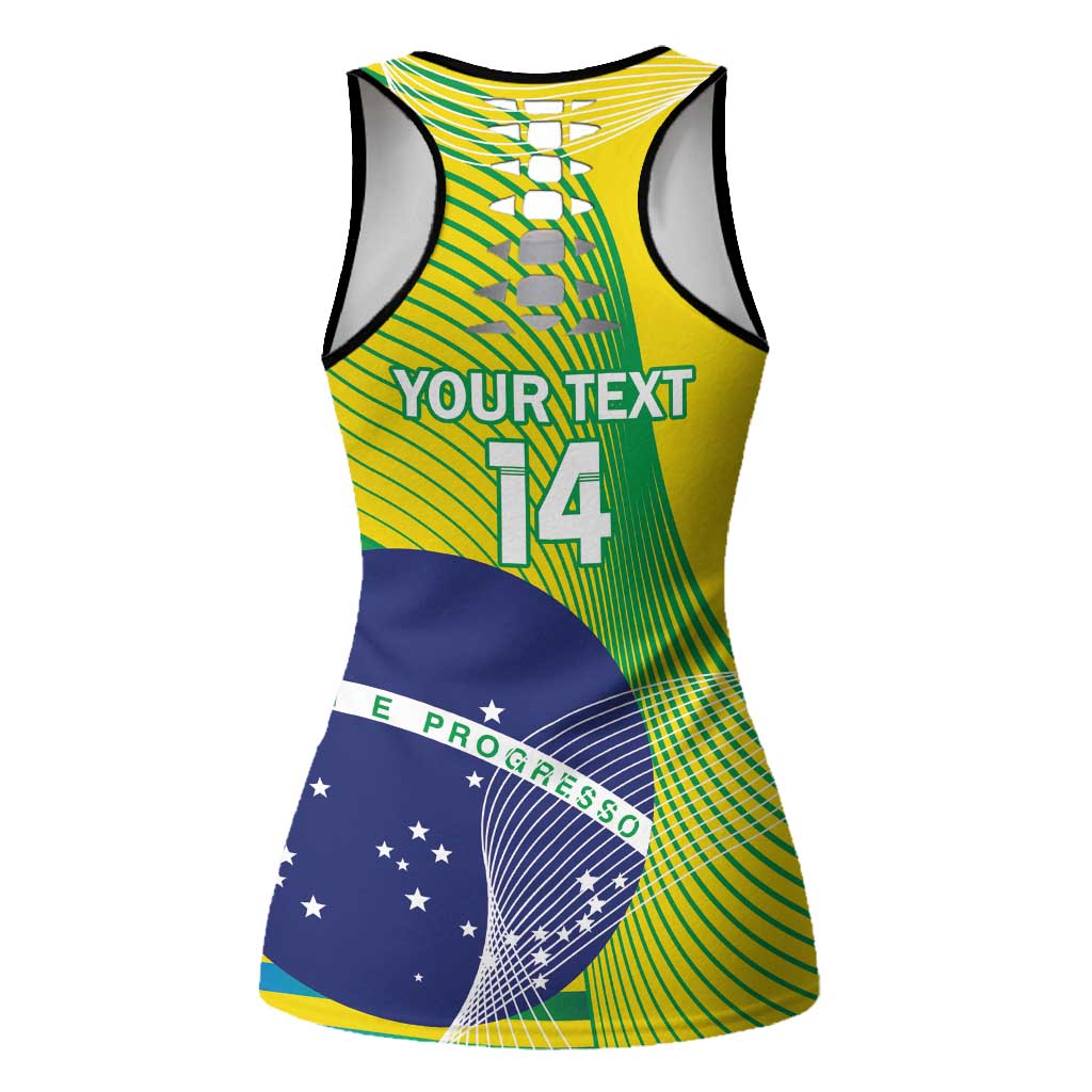 Brazil Football Custom Hollow Tank Top 2026 Canarinha Go Champions