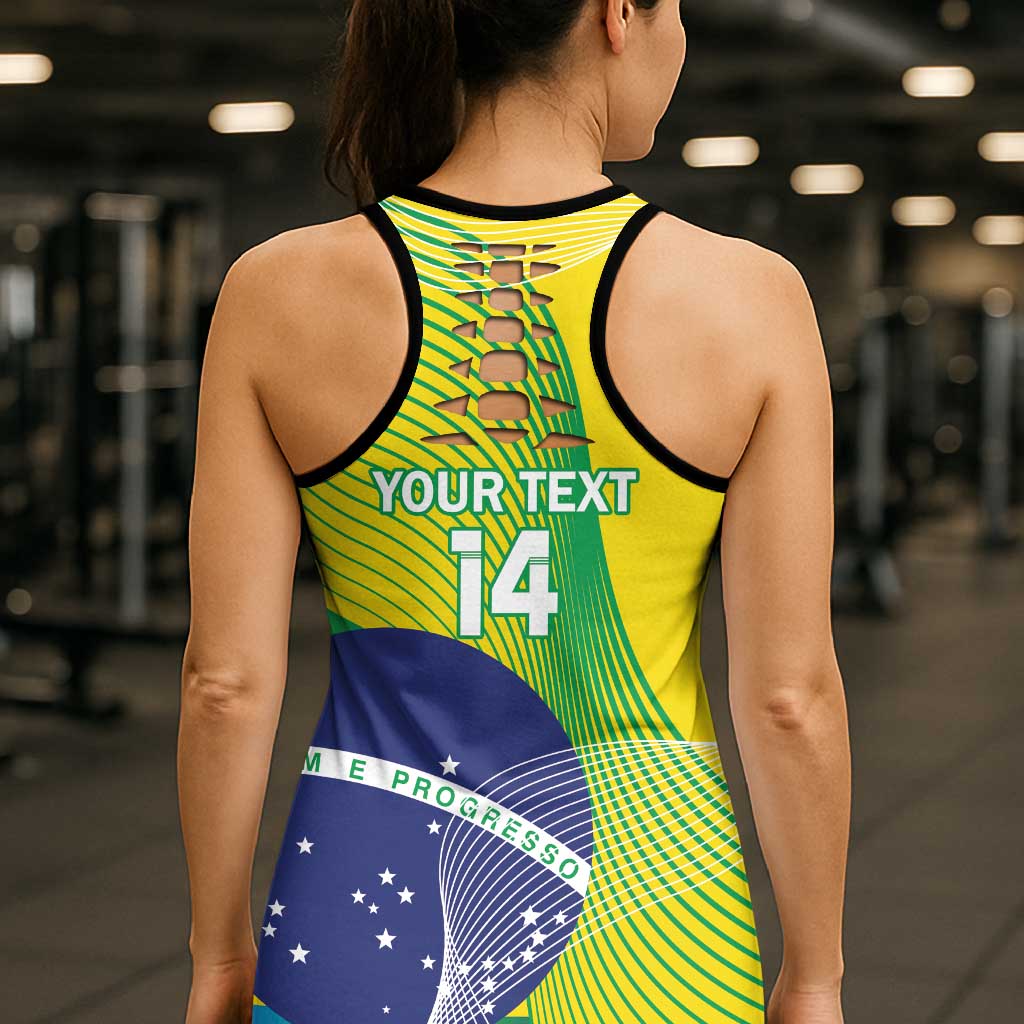 Brazil Football Custom Hollow Tank Top 2026 Canarinha Go Champions