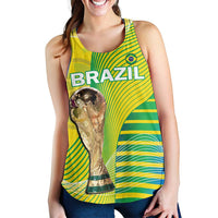 Brazil Football Custom Women Racerback Tank 2026 Canarinha Go Champions
