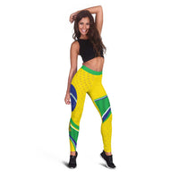 Brazil Football Leggings Vamos Canarinho