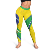 Brazil Football Leggings Vamos Canarinho