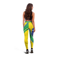 Brazil Football Leggings Vamos Canarinho