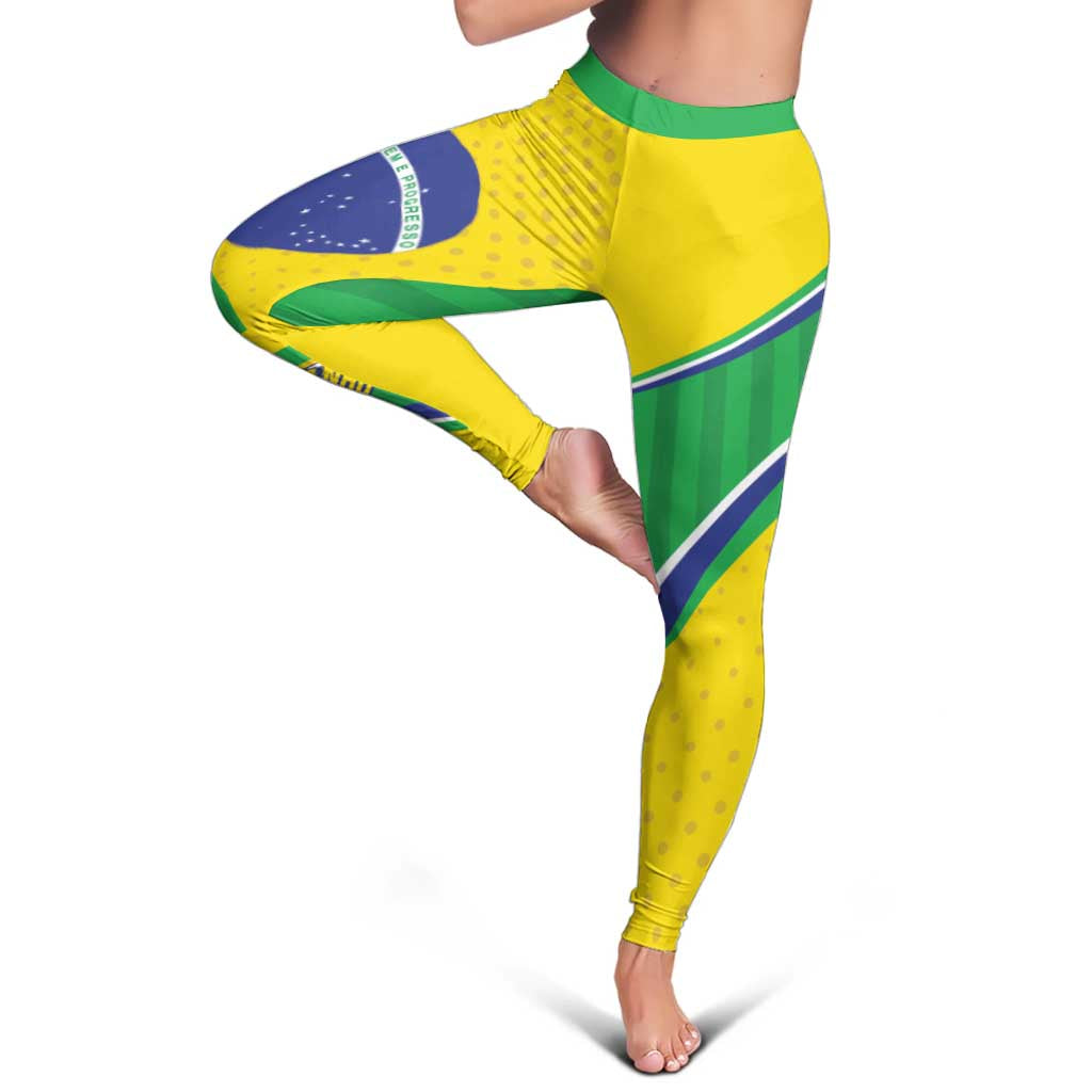 Brazil Football Leggings Vamos Canarinho