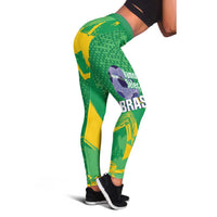 Brazil Football Leggings Vamos Selecao Brushes Style