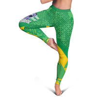 Brazil Football Leggings Vamos Selecao Brushes Style