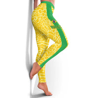 Brazil Football Leggings Vamos Selecao - Yellow