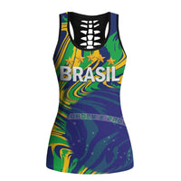 Brazil Football Personalized Hollow Tank Top 2026 Vamos Brasil Marble Pattern