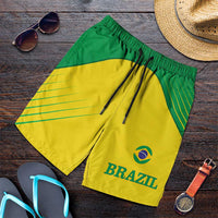 Brazil Football Shorts for Men Brasil Map Come On Canarinho Sporty Style
