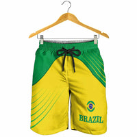 Brazil Football Shorts for Men Brasil Map Come On Canarinho Sporty Style