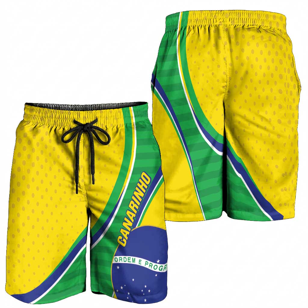 Brazil Football Shorts for Men Vamos Canarinho