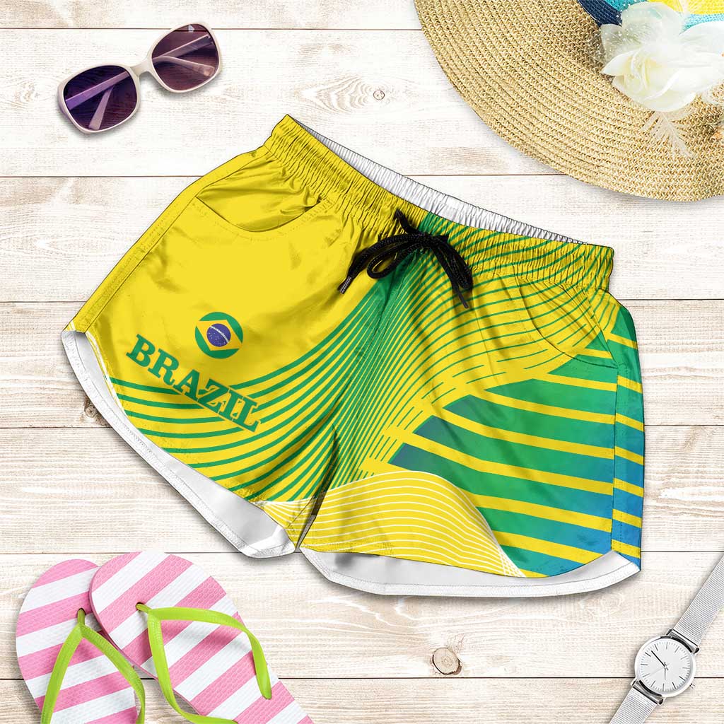 Brazil Football Shorts for Women 2026 Canarinha Go Champions