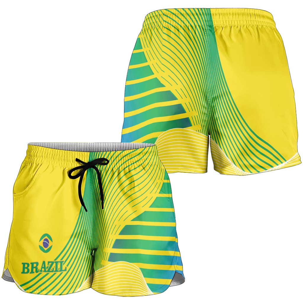 Brazil Football Shorts for Women 2026 Canarinha Go Champions