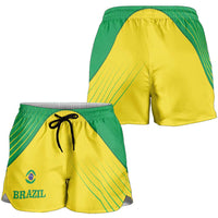 Brazil Football Shorts for Women Brasil Map Come On Canarinho Sporty Style