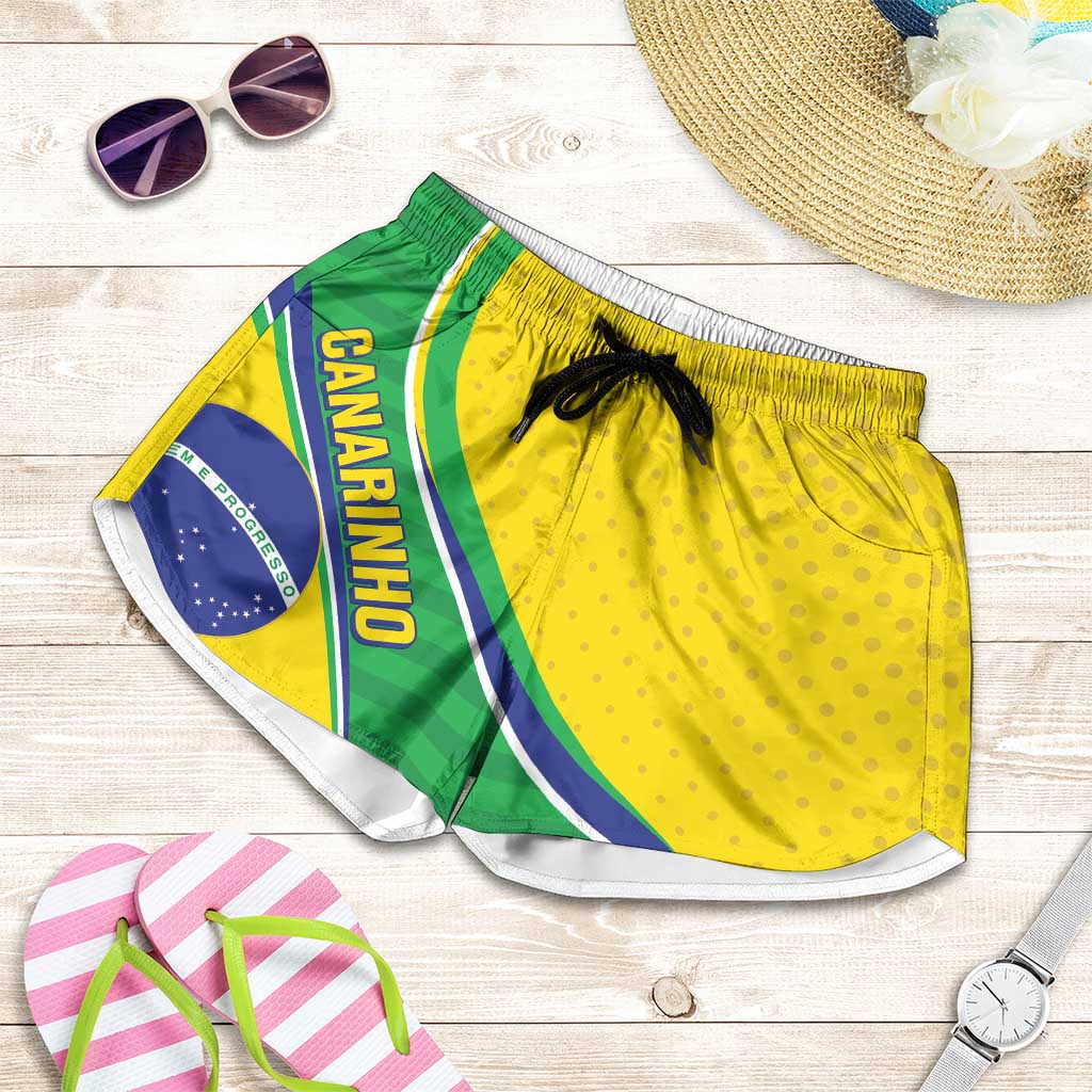 Brazil Football Shorts for Women Vamos Canarinho