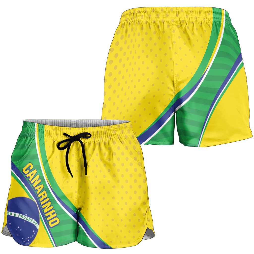 Brazil Football Shorts for Women Vamos Canarinho