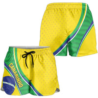 Brazil Football Shorts for Women Vamos Canarinho