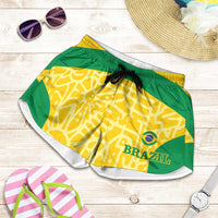 Brazil Football Shorts for Women Vamos Selecao - Yellow