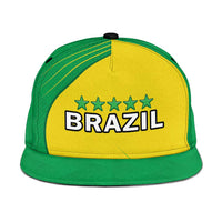 Brazil Football Snapback Cap Brasil Map Come On Canarinho Sporty Style