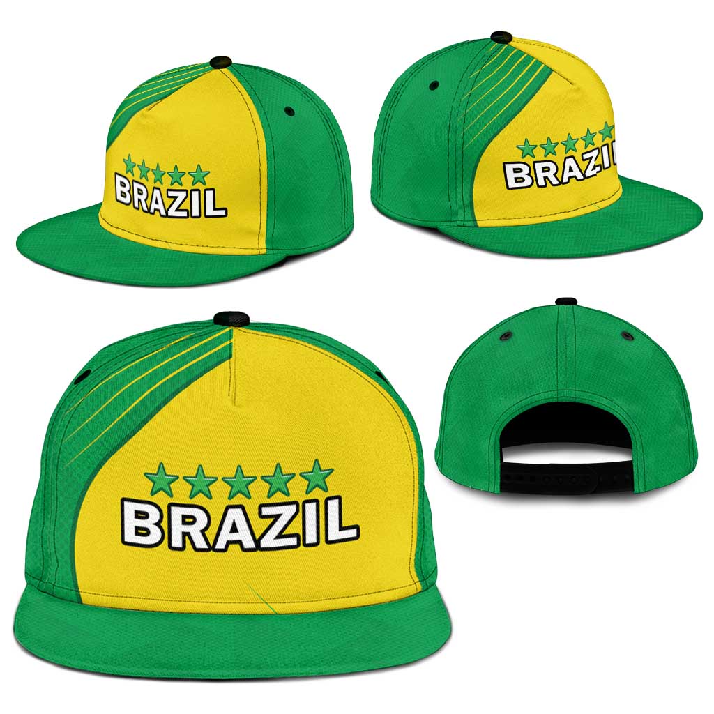Brazil Football Snapback Cap Brasil Map Come On Canarinho Sporty Style