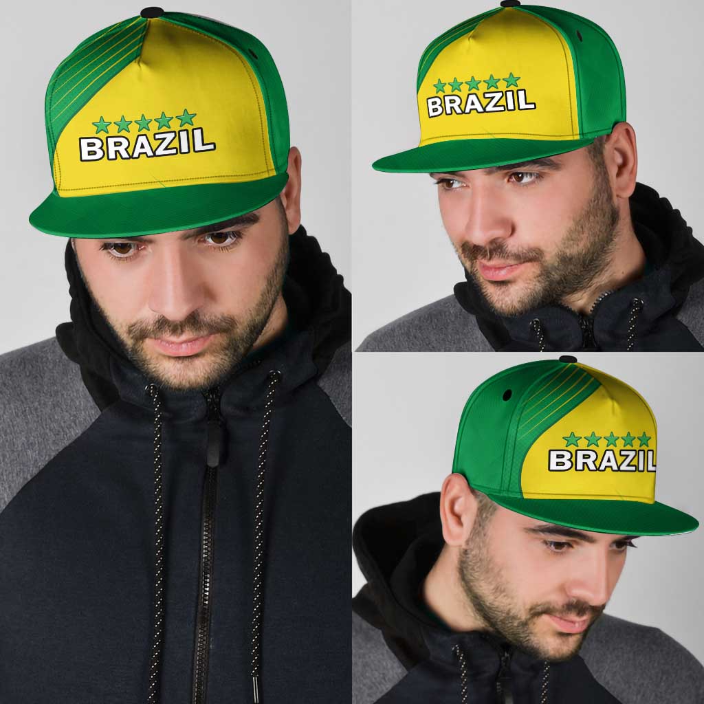 Brazil Football Snapback Cap Brasil Map Come On Canarinho Sporty Style