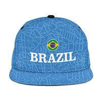 Brazil Football Snapback Cap Vamos Selecao - Blue