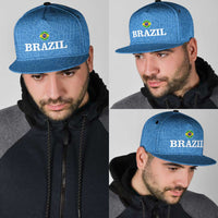 Brazil Football Snapback Cap Vamos Selecao - Blue