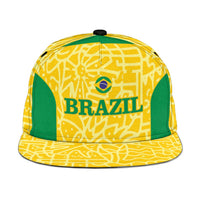 Brazil Football Snapback Cap Vamos Selecao - Yellow
