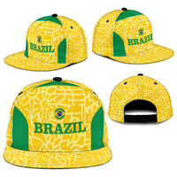 Brazil Football Snapback Cap Vamos Selecao - Yellow