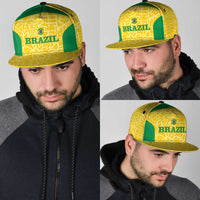 Brazil Football Snapback Cap Vamos Selecao - Yellow