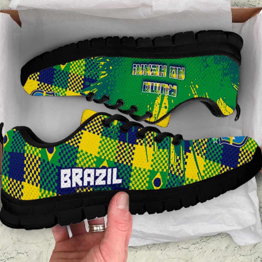 Brazil Football Sneakers Rumo Ao Hexa Grunge Style