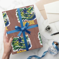 Brazil Soccer Brasil Flag Patriotic Sports Wrapping Paper Roll Brazilian Football Fan Supporter